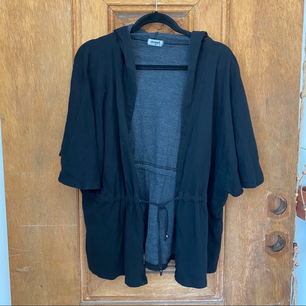 Omgirl yoga hoodie sweater drawstring batwing